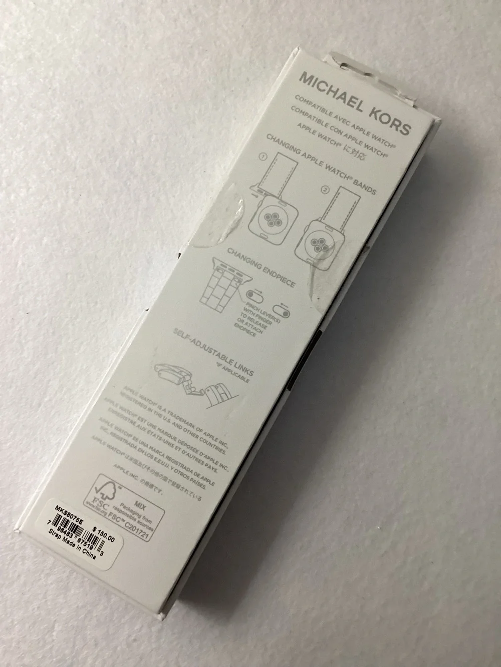 Michael Kors Two-Tone Stainless Steel Apple Watch Band 38/40/41mm 42/44/45/46mm